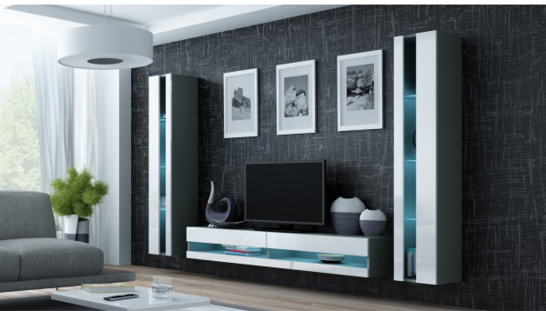 Cama VIGO NEW 3 šedo bílý lesk