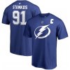 Pánské Tričko Fanatics tričko #91 Steven Stamkos Tampa Bay Lightning Stack Logo Name & Number