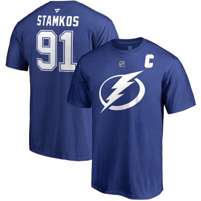 Fanatics tričko #91 Steven Stamkos Tampa Bay Lightning Stack Logo Name & Number