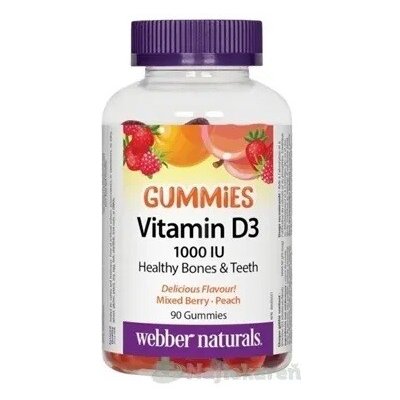 Webber Naturals Vitamin D3 1000 IU Gummies 90 želé tablet – Hledejceny.cz