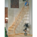 Dolle Mlynářské schody DOLLE NORMANDIA se zatočením vpravo smrk 352.5cm – HobbyKompas.cz