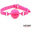 SM, BDSM, fetiš LateToBed BDSM Line Breathable Silicone Ball Gag Size M Ball 4.5cm Pink