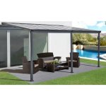 Lanit Plast hliníková pergola WALL 53 antracit + opál PC – Zbozi.Blesk.cz