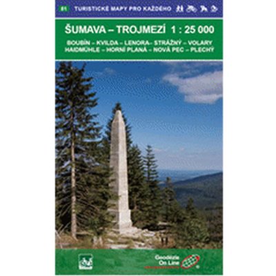 ŠUMAVa TROJMEZÍ 1 : 25 000 – Zboží Mobilmania