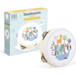 Vilac Dřevěná tamburína Zvířata světa Sarah Betz – Zboží Dáma