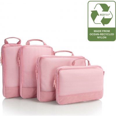 Heys Ecotex Compression Packing Cube 4 pc Set Pink Sand – Hledejceny.cz