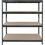 Majster Regál Rivet 180 x 90 x 45 x 64,5 cm 4 police antracitová šedá – Zboží Dáma