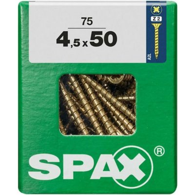 Spax Yellox Univerzální vrut, ø 4,5 × 50 mm, PZ2, zápustná hlava, 75 ks 4081020450507 – Hledejceny.cz