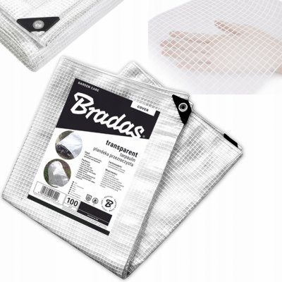 Bradas plachta zakrývací zesílená 3x5m 100g průhledná LENO CRISTAL BR-PLC1003/5 – Zboží Dáma