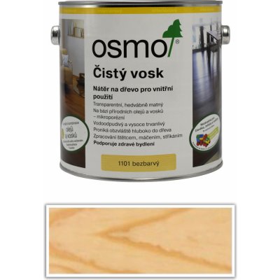 Osmo 1101 Čistý vosk na dřevo 2,5 l Bezbarvý – Sleviste.cz