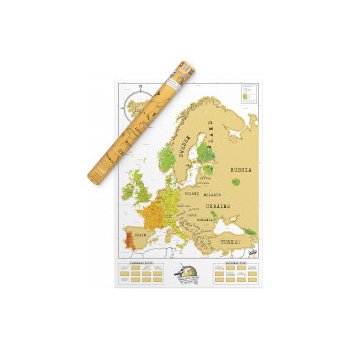 Nástěnná stírací mapa Evropy Luckies