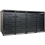 Stilista Skříň na 4 popelnice 260 x 80 x 116 cm antracitová – Zboží Dáma