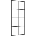 vidaXL hliník a ESG sklo 90 x 205 cm černé – Hledejceny.cz