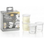 Tommee Tippee Sada nádobek pro uchovávání mlékae 4ks Transparentní – Zboží Dáma