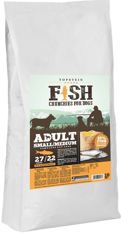 Topstein Fish Crunchies for dogs Small/Medium 10 kg