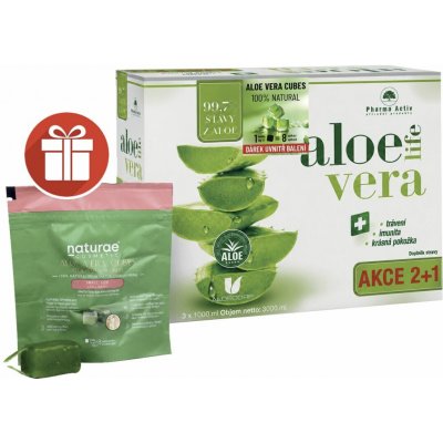 PHARMA ACTIV AloeVeraLife 3 x 1000 ml + Aloe Vera Cubes 10 g – Hledejceny.cz