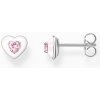 Náušnice Thomas Sabo náušnice Heart with pink stones H2268-041-9