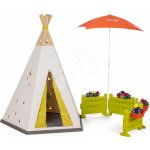 Smoby Stan přírodní Indoor&Outdoor Teepee Evolutive nastavitelný s nářadím na zahradu od 24 m – Hledejceny.cz