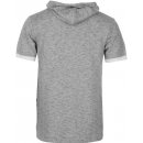 Firetrap Luxe Short Sleeve Over The Head Hoody Mens Grey Marl