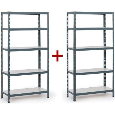 B2B Partner Policový regál 1+1 ZDARMA, 1790x900x400 mm, nosnost 175kg 540037 – Zboží Dáma