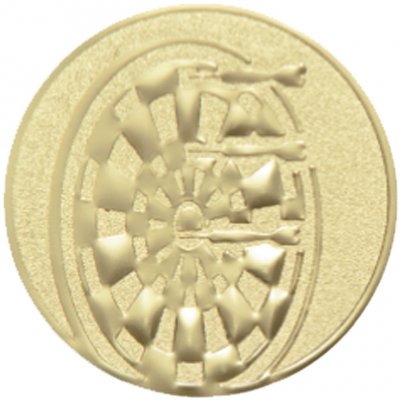 Emblém šipky zlato 25 mm – Zboží Dáma