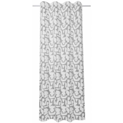 Sehlbach Závěs se skrytými poutky, grafický, stříbrně šedý, 245 x 135 cm – Hledejceny.cz