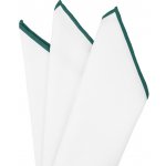 Bubibubi kapesníček do saka s tmavozeleným lemem bílý – Zboží Dáma