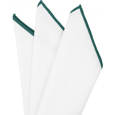 Bubibubi kapesníček do saka s tmavozeleným lemem bílý – Zboží Dáma