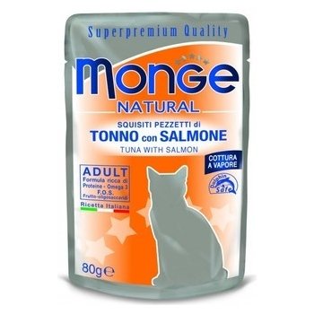 Monge Natural Cat tuňák & losos 80 g