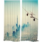 IMPAR Závěsy Letadlo nad Dubají (Rozměr : 140x250, Materiál: Interlock) – Hledejceny.cz