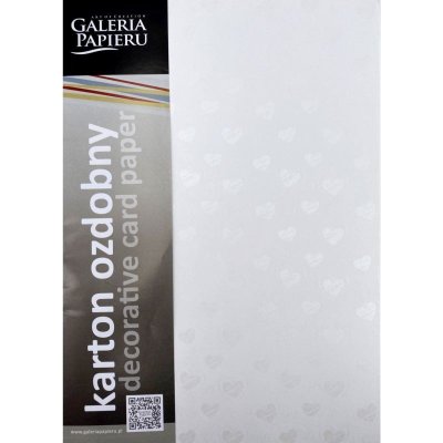 Ozdobný papír Malé srdce bílá 20ks A4 220 g – Zboží Dáma