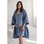 Bambusová kojicí noční košile Moon Dark Blue – Zboží Mobilmania