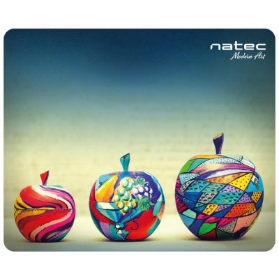 Podložka pod myš Natec Apples, černá, 220x180mm NPF-1432 – Zbozi.Blesk.cz