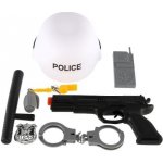Teddies Sada SWAT helma+pistole na setrvačník s doplňky plast v síťce – Zboží Dáma