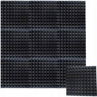 Akustická pěnová deska / odhlučňovací panel - pyramidy 50 x 50 x 5 cm – Hledejceny.cz