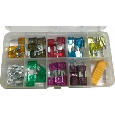 Pojistky mini nožové sada 45ks 5/7,5/10/15/20/25/30/35/40 Amp | Zboží Auto