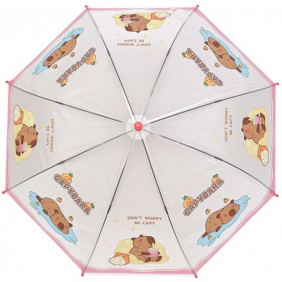 Dětský vystřelovací deštník kapybara 2 korálová světlá – Zboží Dáma
