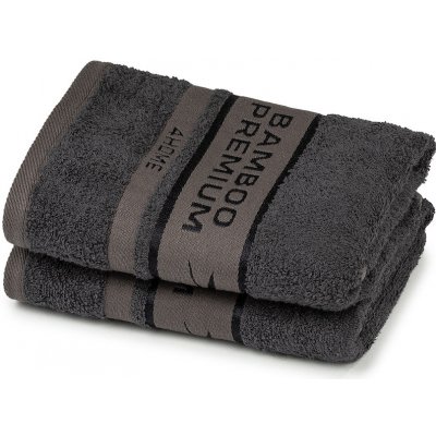 4Home Bamboo Premium ručník tmavě šedá, 50 x 100 cm, sada 2 ks