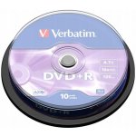 Verbatim DVD+R 4,7GB 16x, Advanced AZO+, cakebox, 10ks (43498) – Sleviste.cz