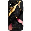 Pouzdro a kryt na mobilní telefon Apple Pouzdro Mobiwear Glossy Apple iPhone XS - G021G Černý a zlatavý mramor