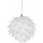 Dekorácia MagicHome Vianoce Guľa páperová biela s glitrami 10 cm – Zboží Mobilmania