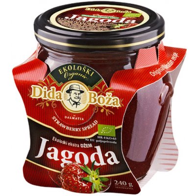 Dida Boža Bio jahodový výběrový Džem (82 % ovoce) 12 x 240 g