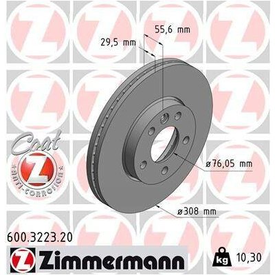 Brzdový kotouč ZIMMERMANN 600.3223.20 – Sleviste.cz