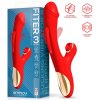 Vibrátor InToYou Fiter Sucking with Flipping Tongue 3 Motors Red