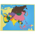 Montessori puzzle mapa Asie bez rámečku – Hledejceny.cz
