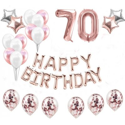 Balónkový set HB rosegold číslo 70 – Zboží Dáma