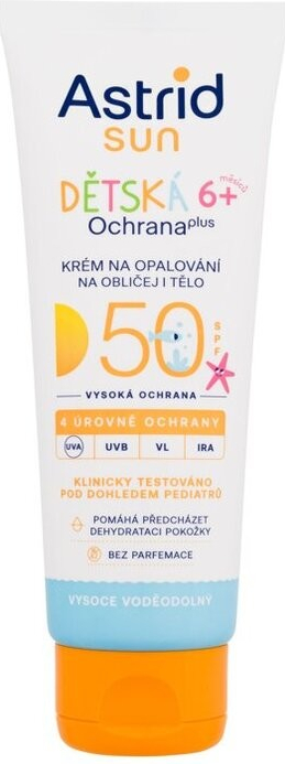 Astrid Dětský krém na obličej a tělo na opalování SPF 50 Sun 75 ml