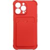 Pouzdro a kryt na mobilní telefon Apple Hurtel Card Armor Case pro iPhone 13 Pro Max card wallet silicone armor case Air Bag red 5907769335358