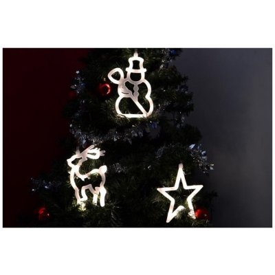 Vánoční dekorace na okno - hvězda, sněhulák, sob - LED FROST OEM D32549 od  249 Kč - Heureka.cz