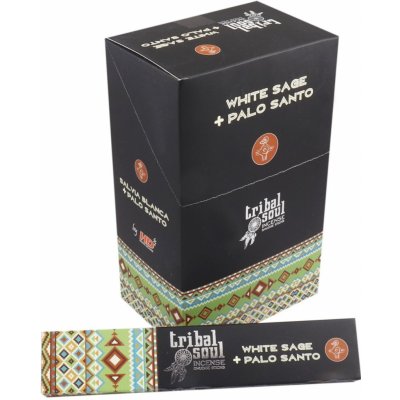Indie Vonné tyčinky Tribal Bílá Šalvěj a Palo Santo 15 g – Zboží Dáma